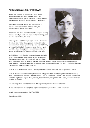 A preview of a PDF biography for Rich, Donald Robert